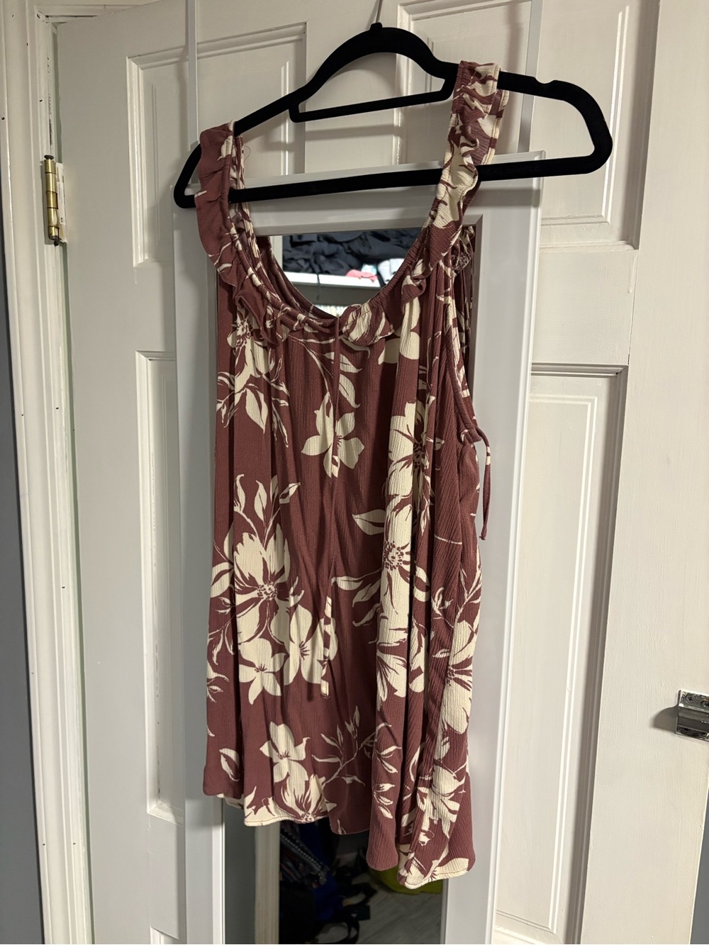 torrid Mauve Floral Ruffled Strap Camisole